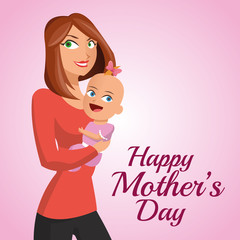 Happy mothers day design 