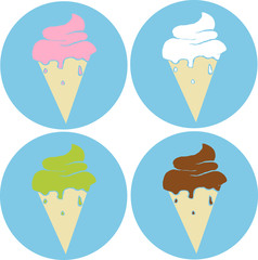 Вектор, иконки с морожеными
