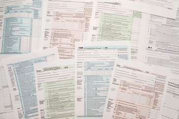 Obraz premium many tax forms