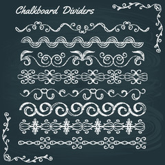Collection of chalkboard dividers