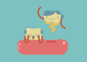 Tooth loss and older tooth is crying ,dental concept