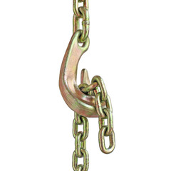 Obraz premium Grab Hook Chain isolated on white background