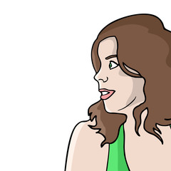 pretty girl illustration