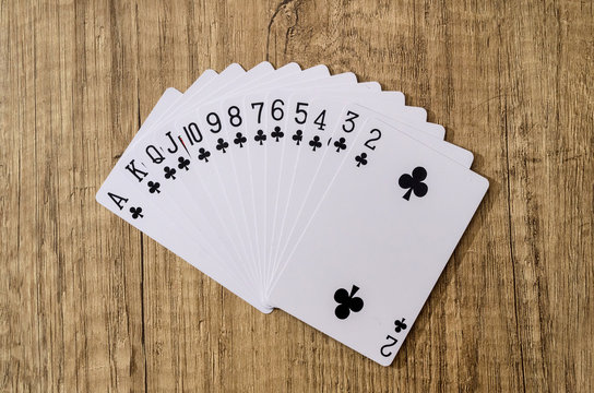 Set of playing cards poker casino