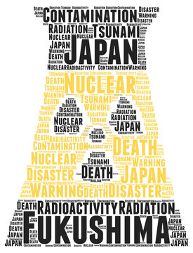 Fukushima word cloud concept