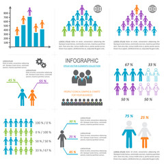 Vector infographic people icons collection - 104088685