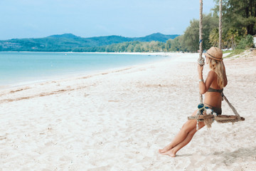 Girl on swing