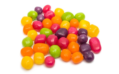 fruit jelly beans isolated