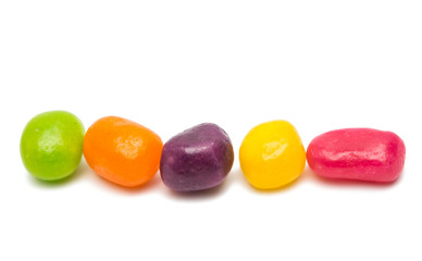 fruit jelly beans isolated