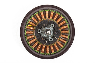 Brusless motor isolated on white