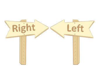 Road signs left right