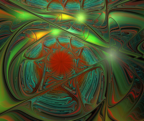 Illustration of an abstract fractal background with a geometrica