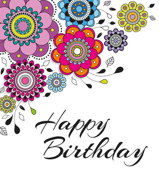 Carte d'anniversaire Mandala-1