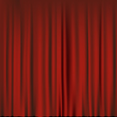 red curtain vector