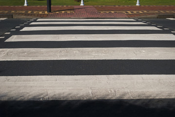 A Zebra/Pedestrian Crossing in England.