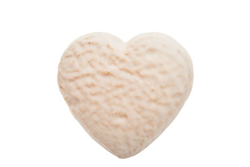 cookies in glaze hearts isolated