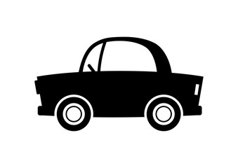 Black car icon on white background