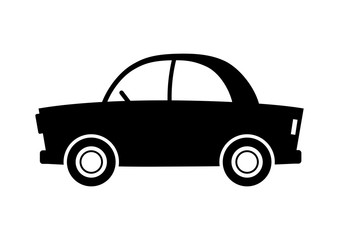 Black car icon on white background
