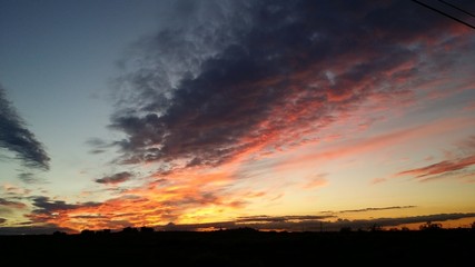 Sunset in spanish countryside