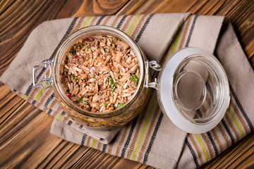 Delicious homemade vegan mushroom tartare