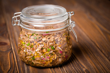 Delicious homemade vegan mushroom tartare