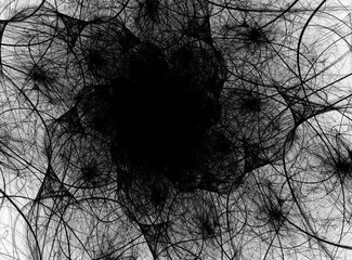 Conglomeration. Clot of dark energy. Fractal graphic