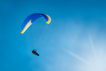No limits, paragliding above the clouds.