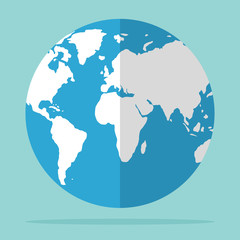 Earth vector with shadow Flat design for business financial marketing banking advertising commercial web internet minimal concept cartoon illustration.