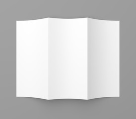 Leaflet blank tri-fold white paper brochure