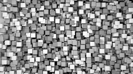 Abstract gray cubes background