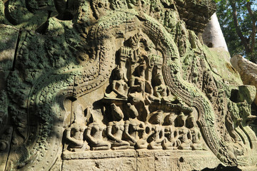 Ta Prohm wall bas-relief