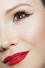 Fototapeta premium sexy girl with beautiful make up