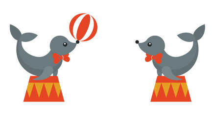 circus seal animal set