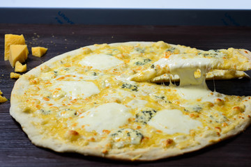 four  cheese pizza