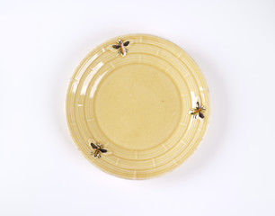 beige breakfast plate