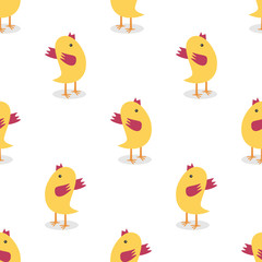 Little chickens seamless pattern