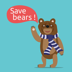 Save bears illustration