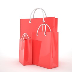 Paper Shopping Bags isolated on white background