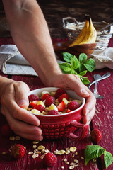 Organic healthy breakfast