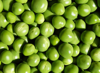 Fresh green peas background