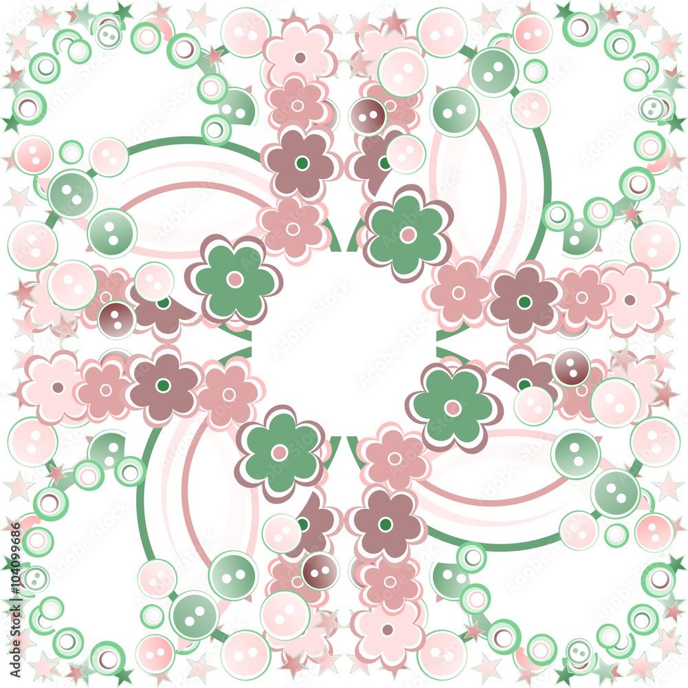 Poster abstract flower seamless pattern background vector background