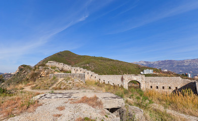 Fototapeta premium Ruins of Mogren Fort (1860) near Budva, Montenegro