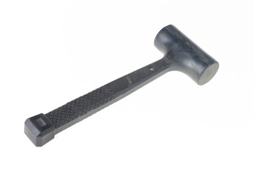 rubber black hammer isolated on white