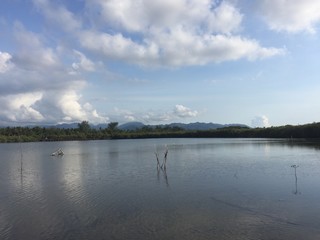 Salty lake in Gili Meno island, Indonesia