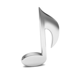 music note 3D, on white