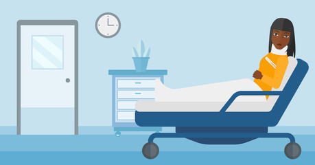 Patient with injured neck.