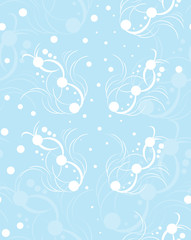 Vector snowy blue seamless pattern