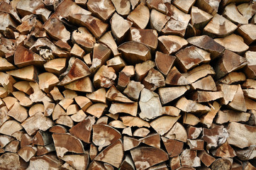 Heap of chopped firewood