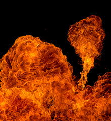 Fire on black