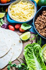 Traditional mexican tortillas or fajita recipe.